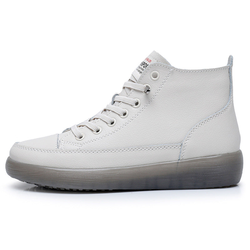 Women's Three Sheep Ankle White Martin Mother Beef Tendon Soft Casual Shoes