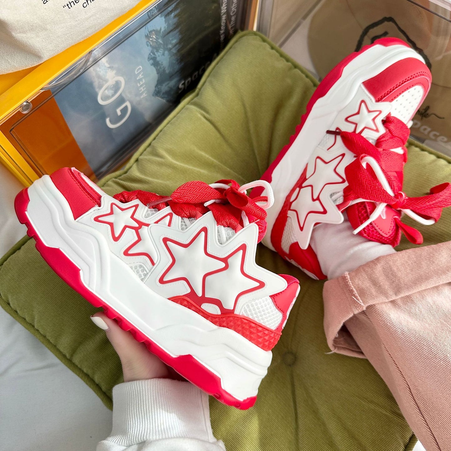 Men's Design Platform Height Increasing Bread National Casual Shoes