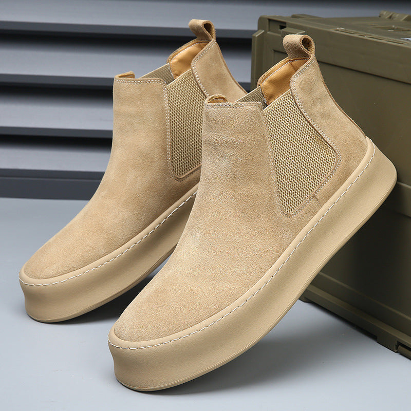 Men's Winter Martin Genuine Chelsea Fleece-lined Warm Boots