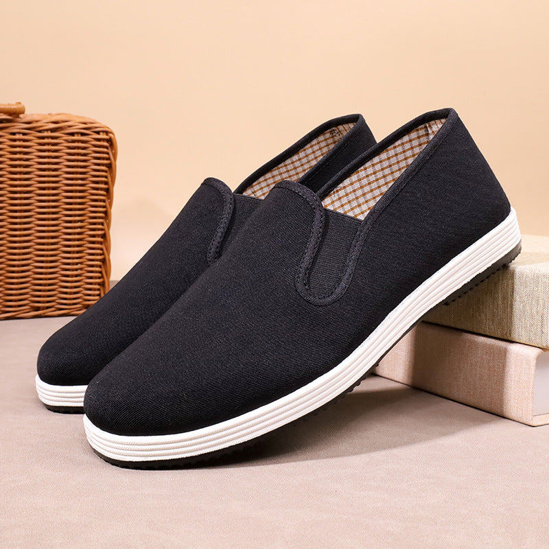 Men's Whale Old Cloth Rubber Soft Bottom Cotton Canvas Shoes