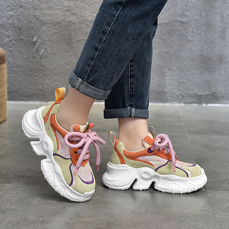 Two Pairs Can Be Combined Thick-soled Mesh Sneakers