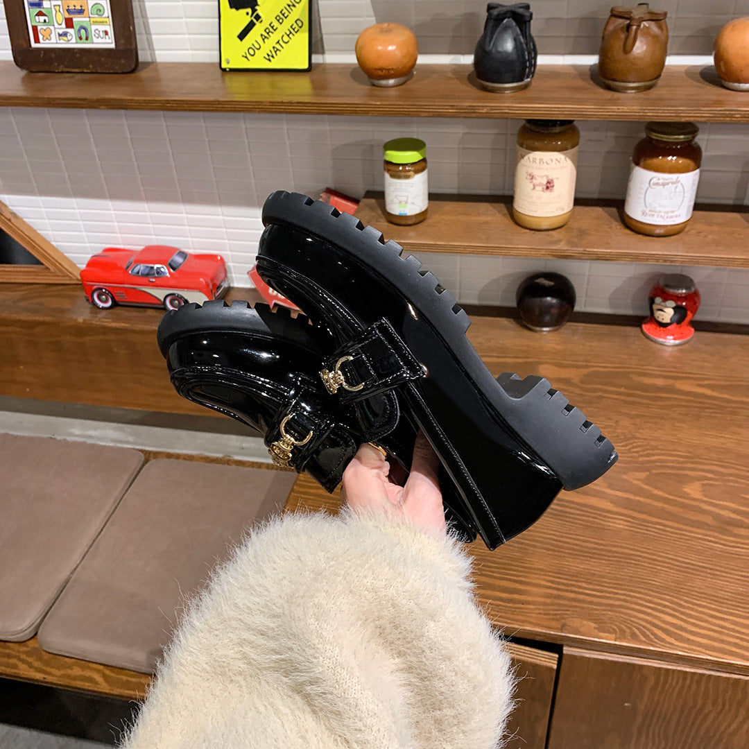 Women's Arc Platform Slip-on Pumps Round Head Loafers