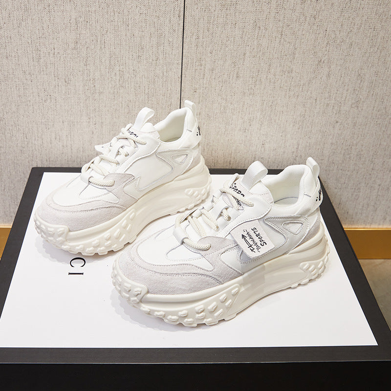 Women's Height Increasing Insole Platform White Female Casual Shoes