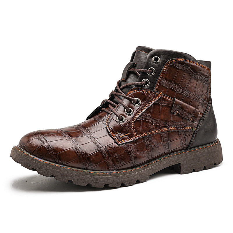 Men's Martin Short Autumn Side Zipper Retro Boots
