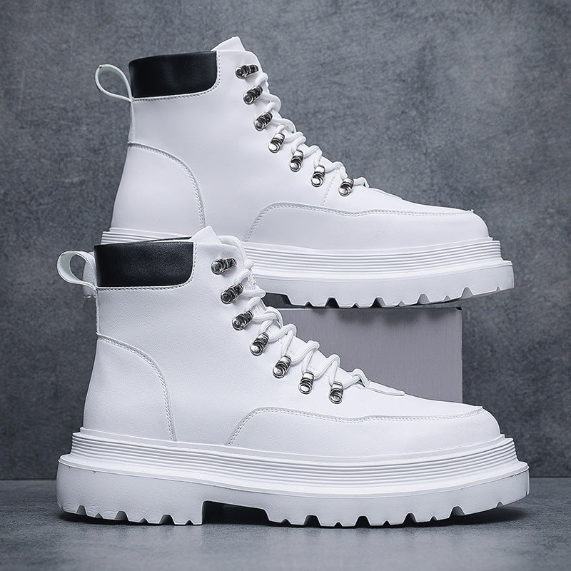 Men's Contrast Color Platform Metal Trend Versatile Sneakers
