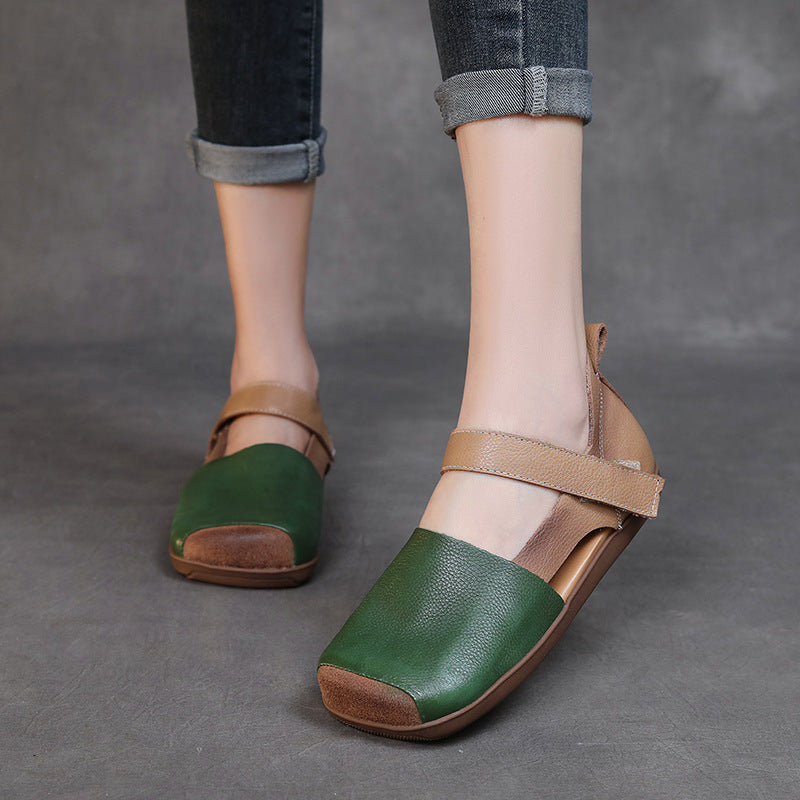 Women's Flat Hollowed Toe Box Color Matching Women's Shoes