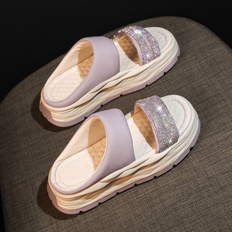 Women's Summer Thick-soled Height Increasing Outdoor High-grade Slippers