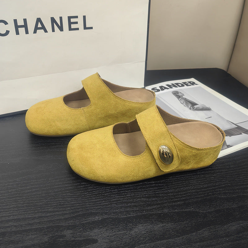 Women's High-rise Thick-soled Half Summer Soft Adorable Slip-on Sandals