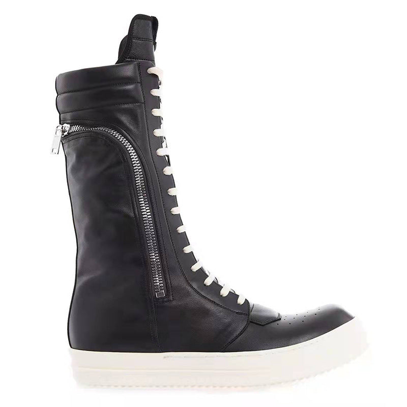 Women's & Men's Fashionable Horizontal Wallet Calf Catwalk Board Sneakers