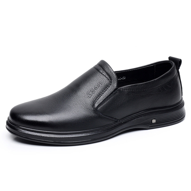 Men's Top Layer Cowhide Slip-on Business Comfortable Leather Shoes