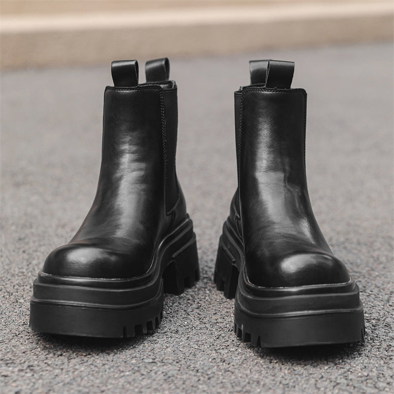 Men's Chelsea Autumn Thick-soled British Style Hight Increasing Martin Boots