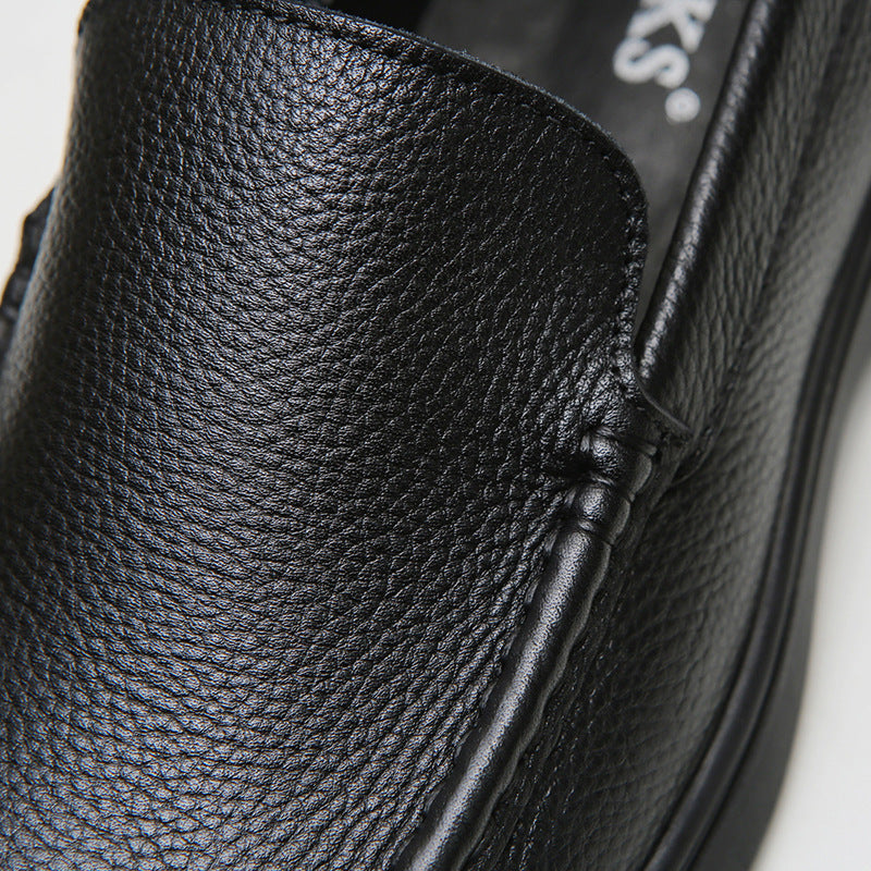 Men's Autumn Milled Cowhide Light Bottom Comfortable Casual Shoes