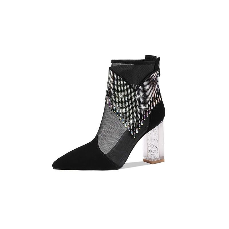 Women's Fashionable Autumn Fashion Soft Handmade Mesh Heels