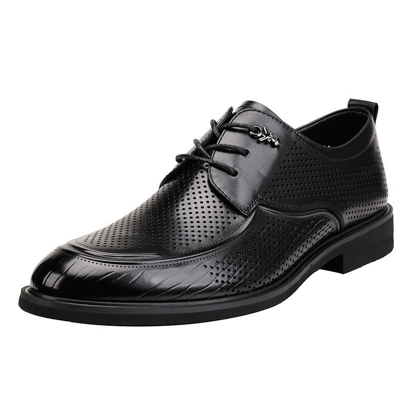 Men's Breathable Business Formal Wear Hollow Perforated Leather Shoes