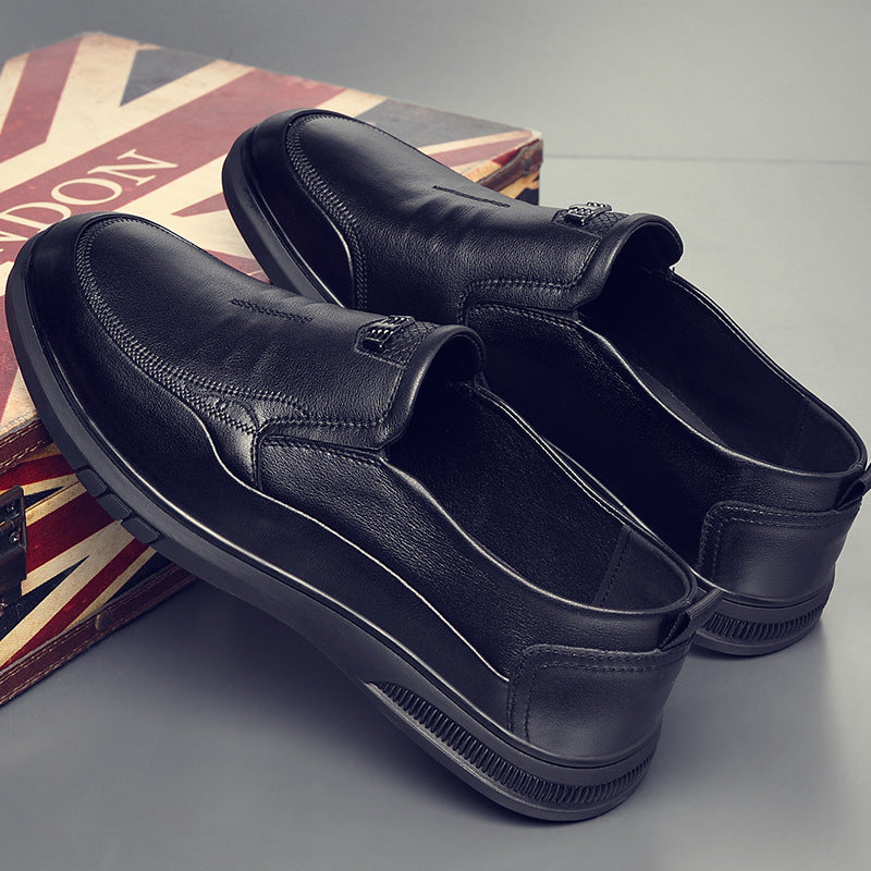 Men's Style Formal Wear Business British Flat Leather Shoes