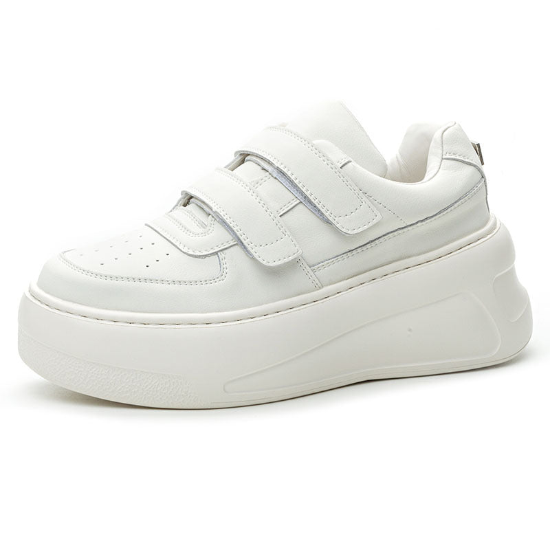 Women's Velcro White Spring Small Raise The Bottom Women's Casual Shoes