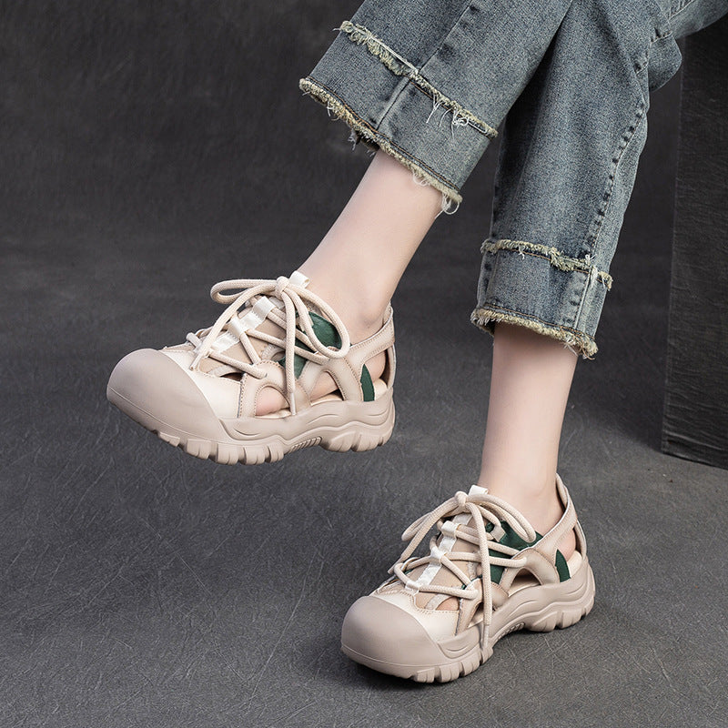 Hollow Breathable Closed Toe Ugly Cute Sandals