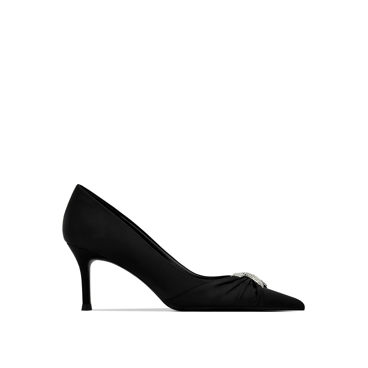 Satin High Temperament Wild Pointed Toe Shallow Mouth Women's Fashion Shoes