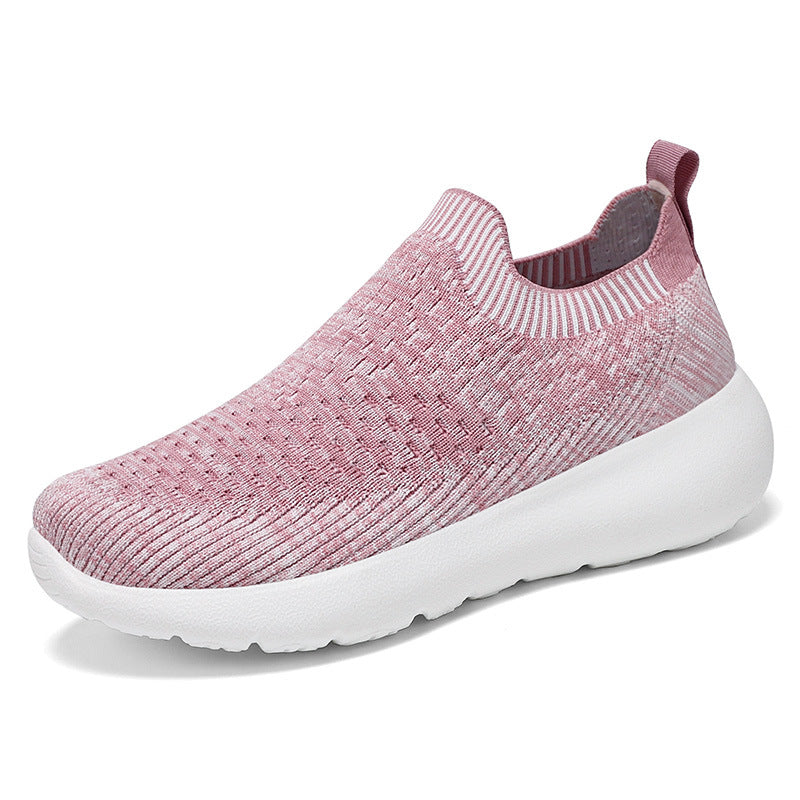 Women's & Men's Autumn Flying Woven Polyurethane Lightweight Slip-on Casual Shoes