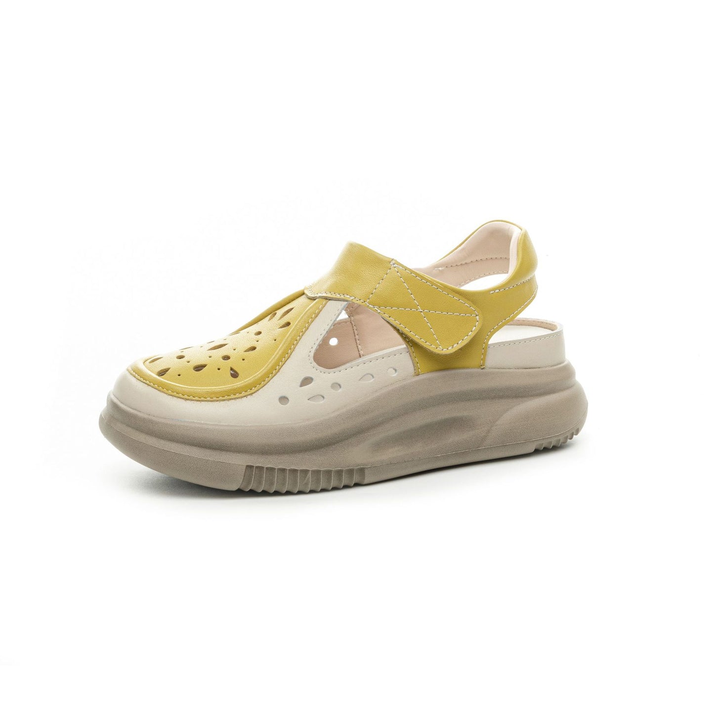 Women's First Layer Cowhide Retro Summer Color Sandals