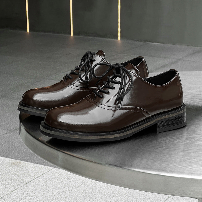 Women's & Men's Spring Couple Derby British Style Business Leather Shoes