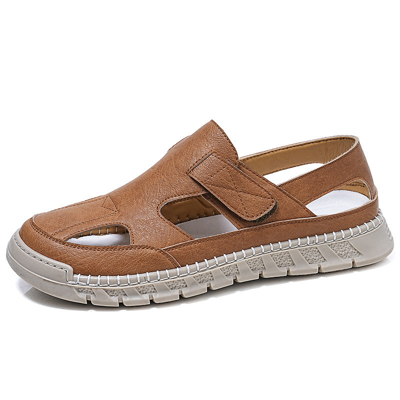 Men's Size Summer Breathable Closed Toe Hole Hollow Sandals