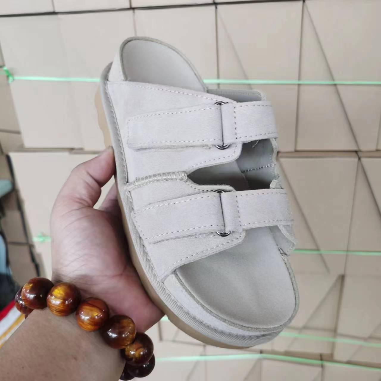Toe Slip-on Muffin Platform Genuine Soft Slippers