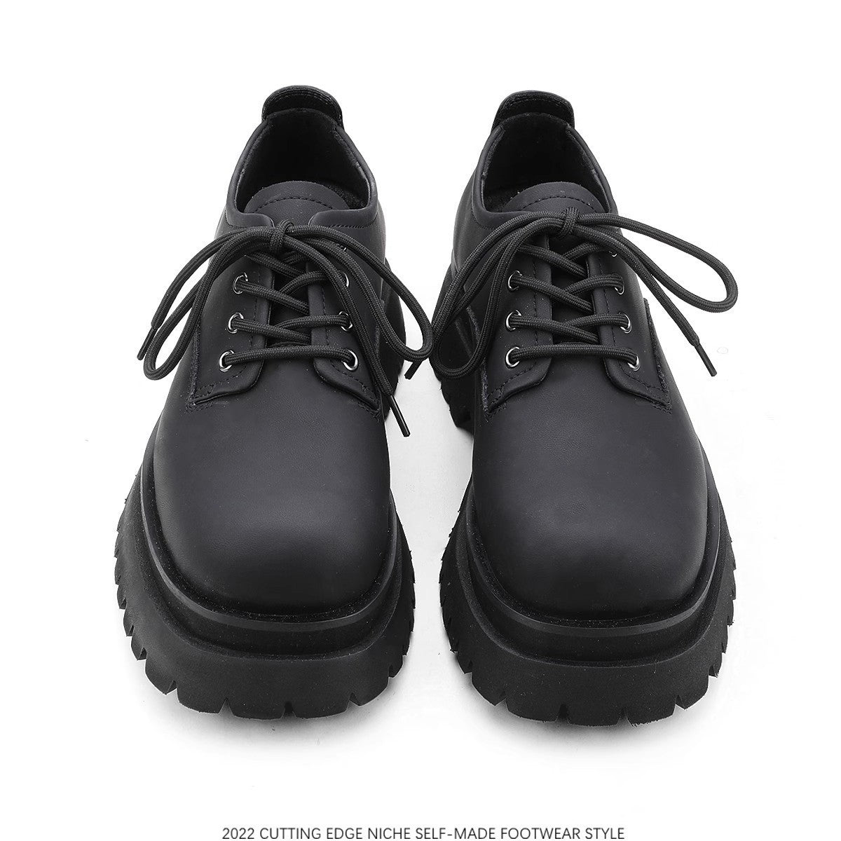 Men's Thick-soled Korean Black High-grade Formal Wear Leather Shoes