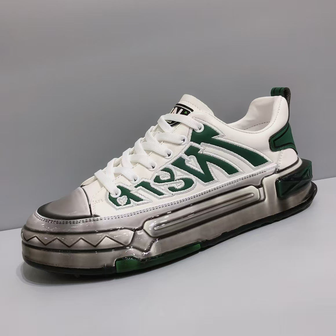 Men's Rubber Summer First Layer Cowhide Platform Men's Board Shoes