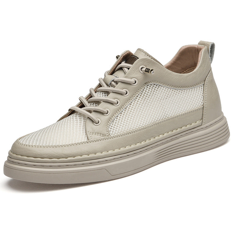 Men's Platform Retro Autumn Invisible Height Increasing Insole Men's Board Shoes