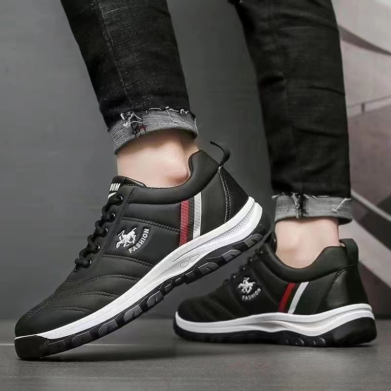 Men's Running Soft Bottom Deodorant Leisure Breathable Leather Shoes