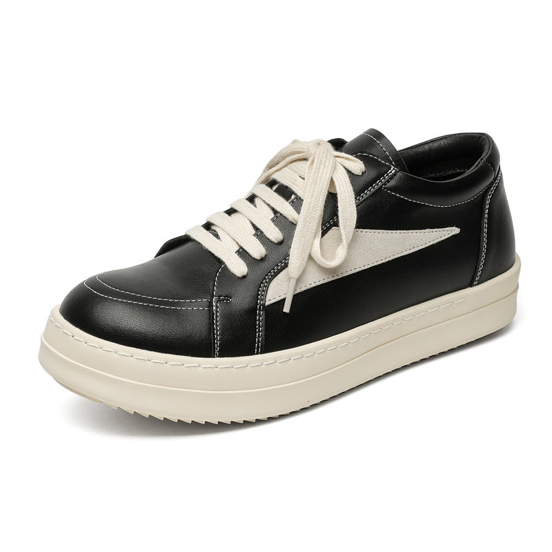 Men's Spring Niche Thick-soled High Street Fashionable Leather Shoes
