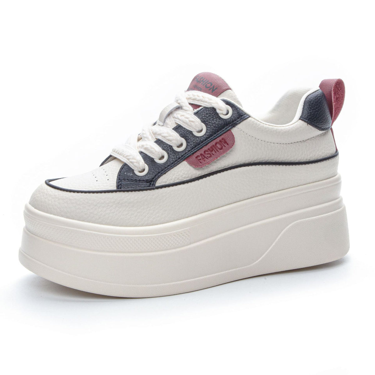 Women's White Inner Height Increasing Board Platform Women's Casual Shoes