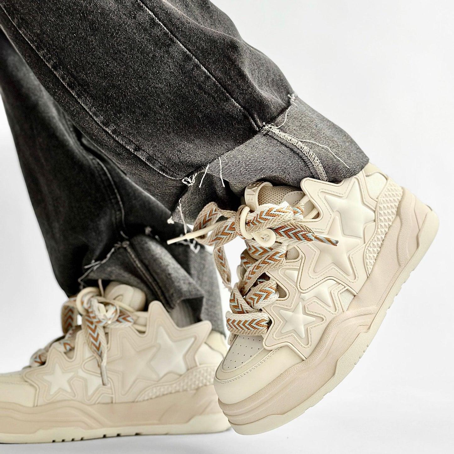 Women's & Men's Bread National Fashion Couple Increased Platform Sneakers