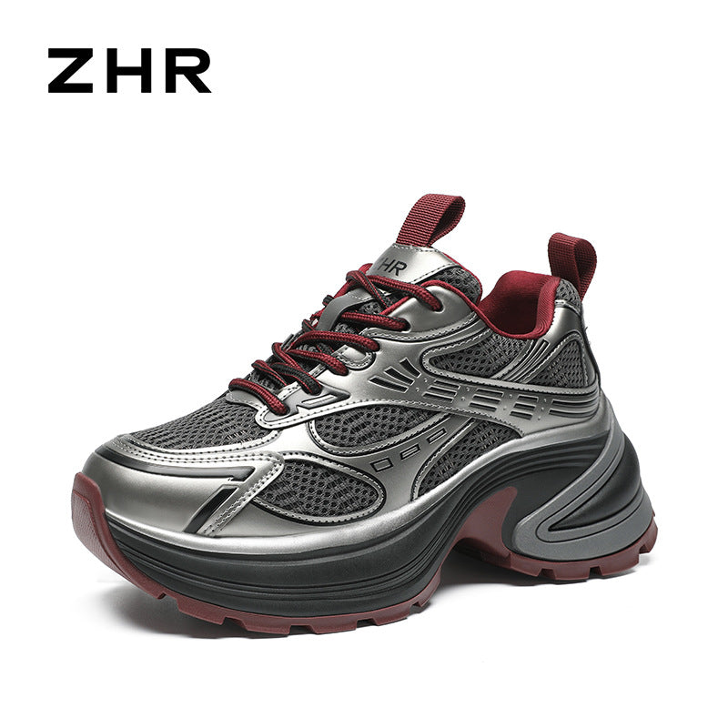 Women's Breathable Increased Dad Mesh Skinny Spring Sneakers