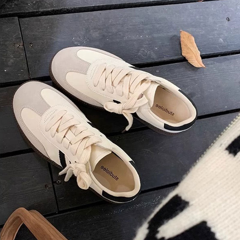 Women's Flat German Training White Spring Lightweight Soft Sole Casual Shoes