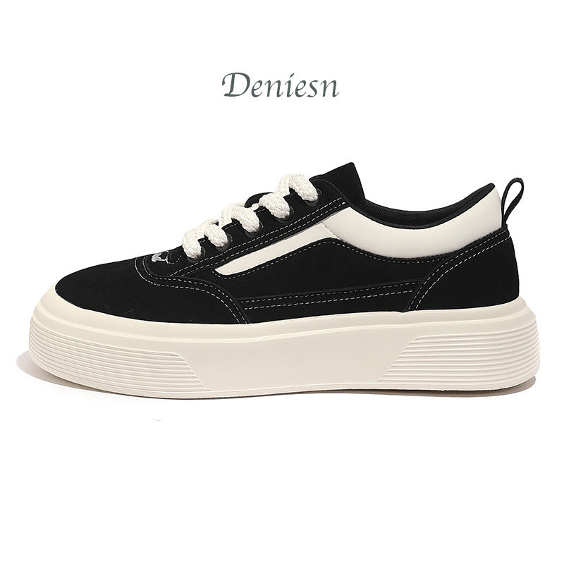 Men's Suede Thick Bottom Breathable Style Retro Campus Air Men's Board Shoes