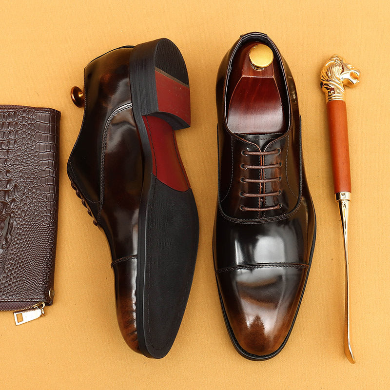 Men's Formal Wear Business Genuine Pointed Oxford Leather Shoes