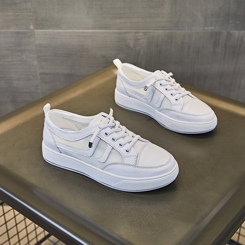 Women's & Men's White Mesh Breathable Versatile Sports Plus Casual Shoes