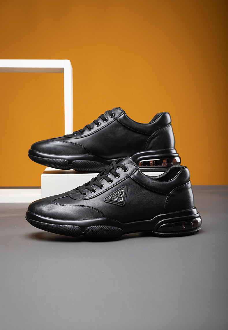Men's Toe Air Cushion Sports Black Trendy Sneakers