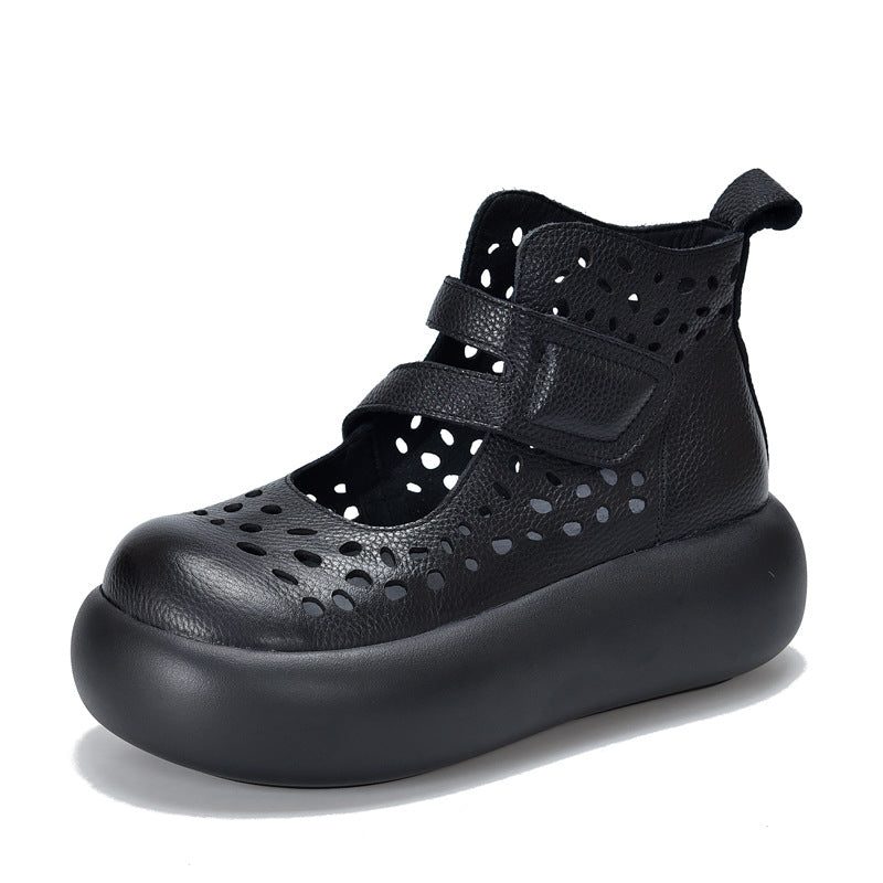 Women's Price Round Head Hole Roman Platform Sandals