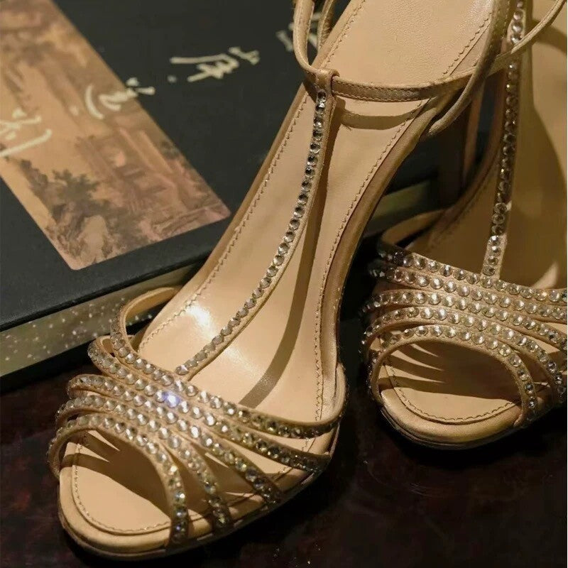 Women's Summer Round Toe Comfortable High Dignified Heels
