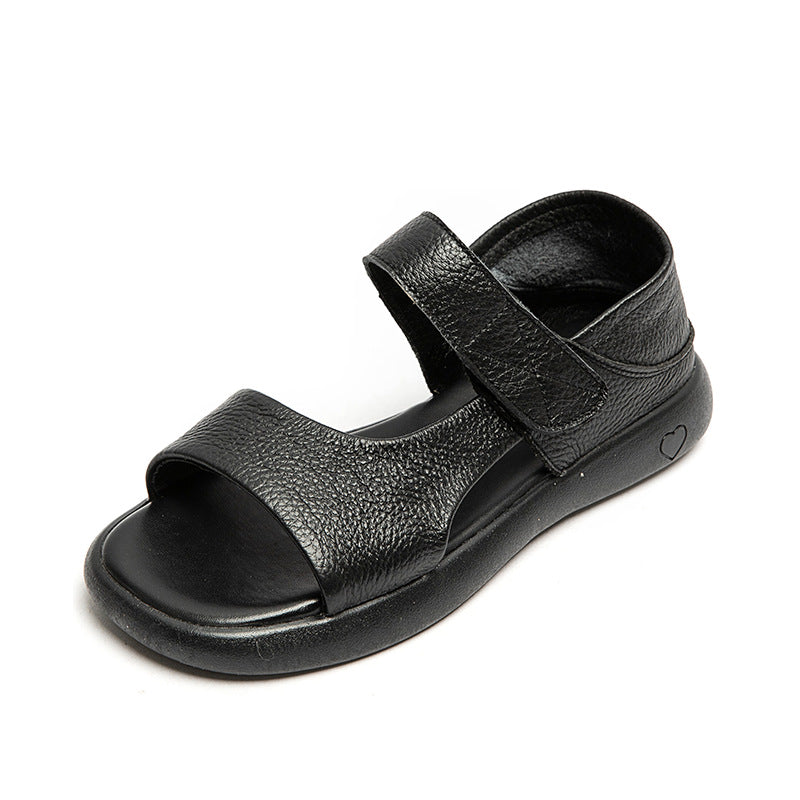 Women's First Layer Cowhide Soft Bottom Summer Simple Sandals