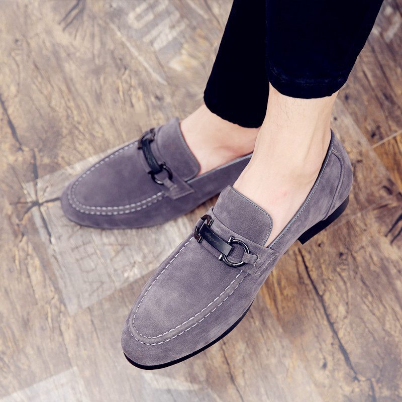 Men's Spring Plus Size Matte Pumps Slip-on Casual Shoes