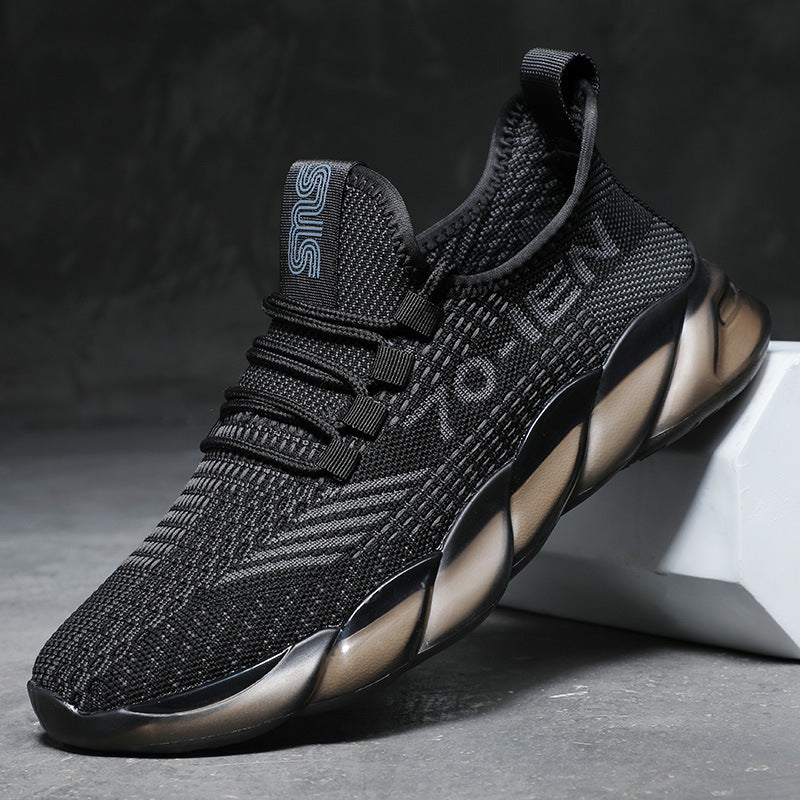 Men's Coconut Korean Fashionable Breathable Mesh Running Sneakers