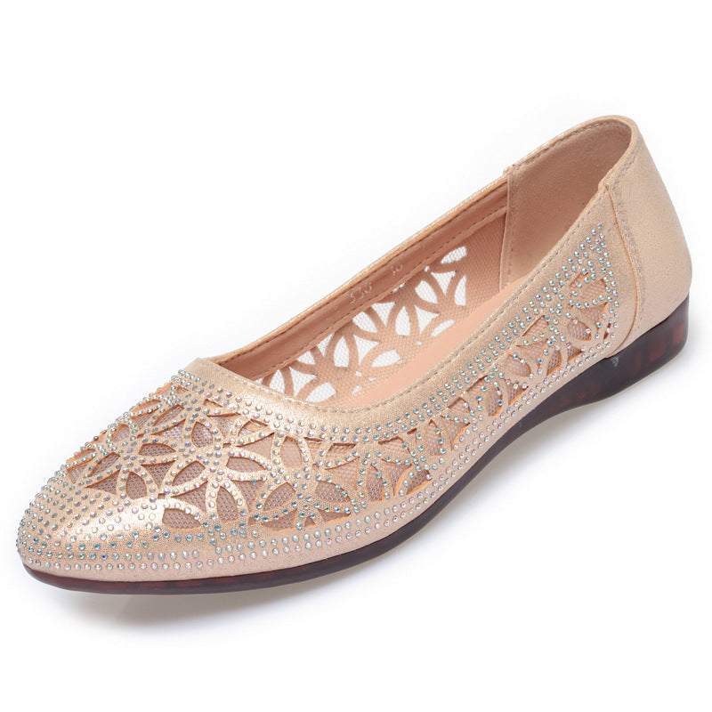 Women's Single Low Perforated Breathable Mesh Surface Casual Shoes