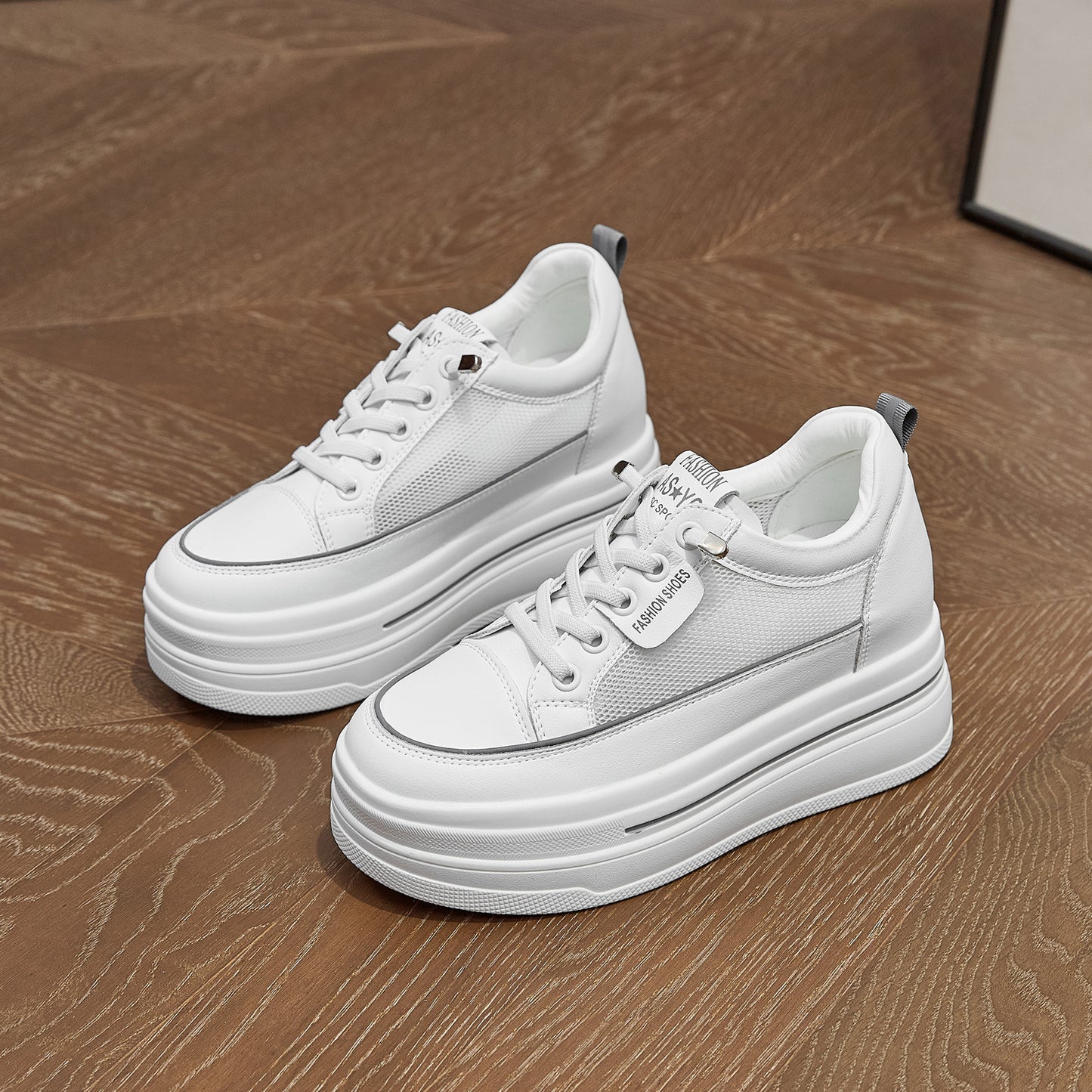 Women's Mesh Breathable Height Increasing Insole Muffin Casual Shoes