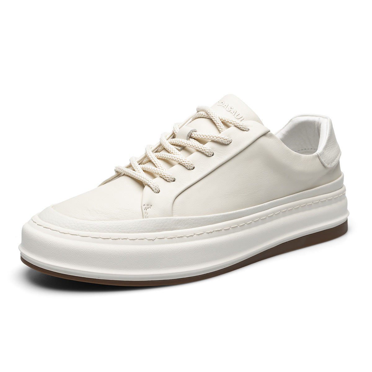 Men's White Breathable Board Summer Platform Versatile Sneakers