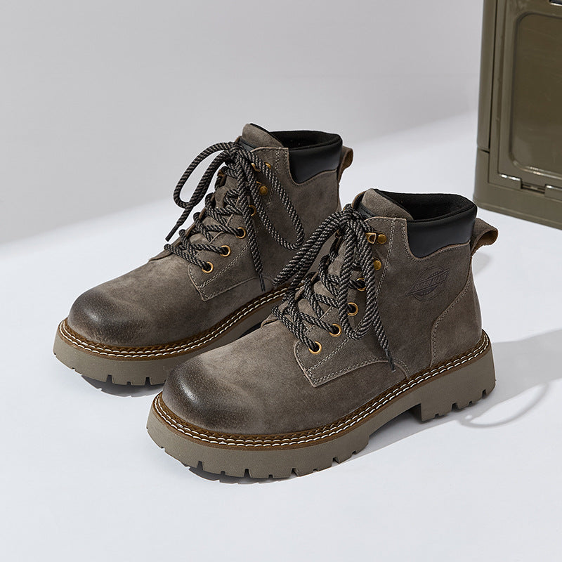 Women's Fleece-lined Warm Outdoor Mountaineering Martin Retro Boots