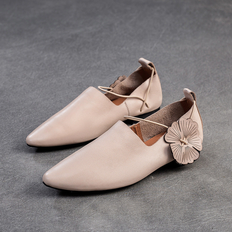 Women's & Men's Shu Autumn Vintage Flower Pointed Four Men's Shoes